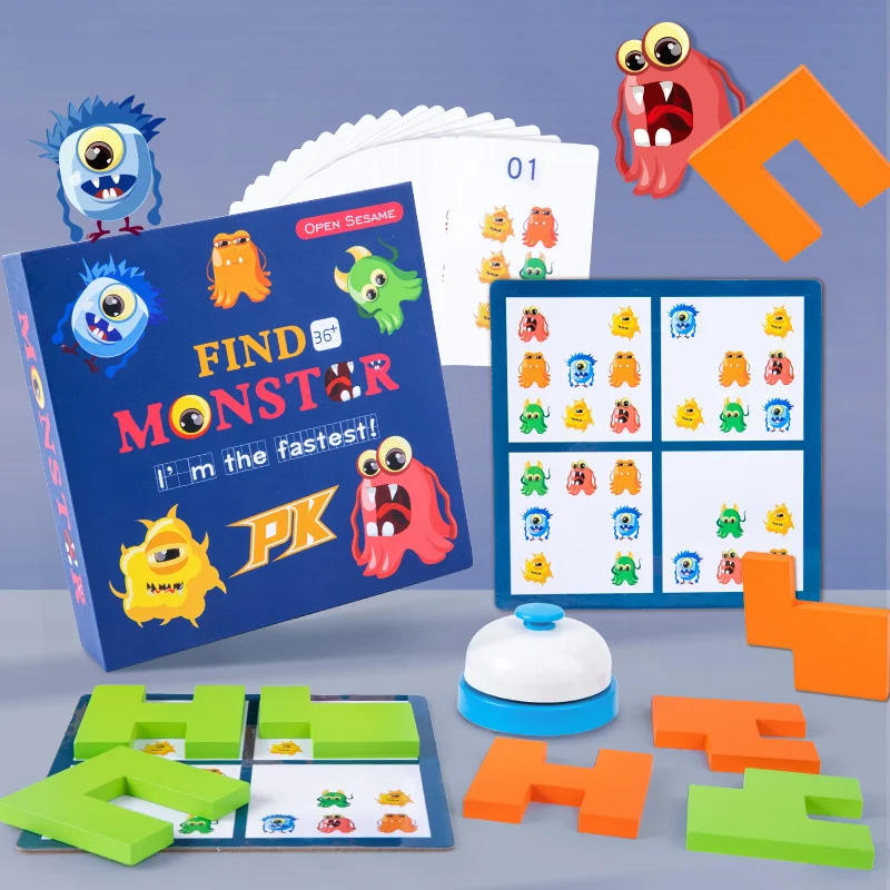 

Montessori Toy Sets For Kids Find Monster Game Logical Thinking Focus Training Parent-child Interaction Board Educational Toys