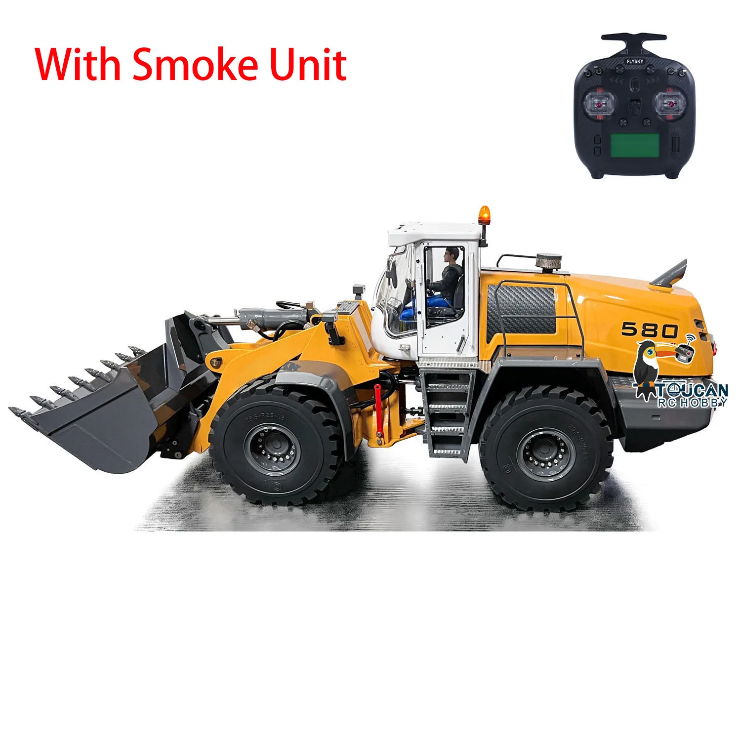 XDRC 1/14 580 RC Гидравлический погрузчик Строительная техника Дымовой звук Свет