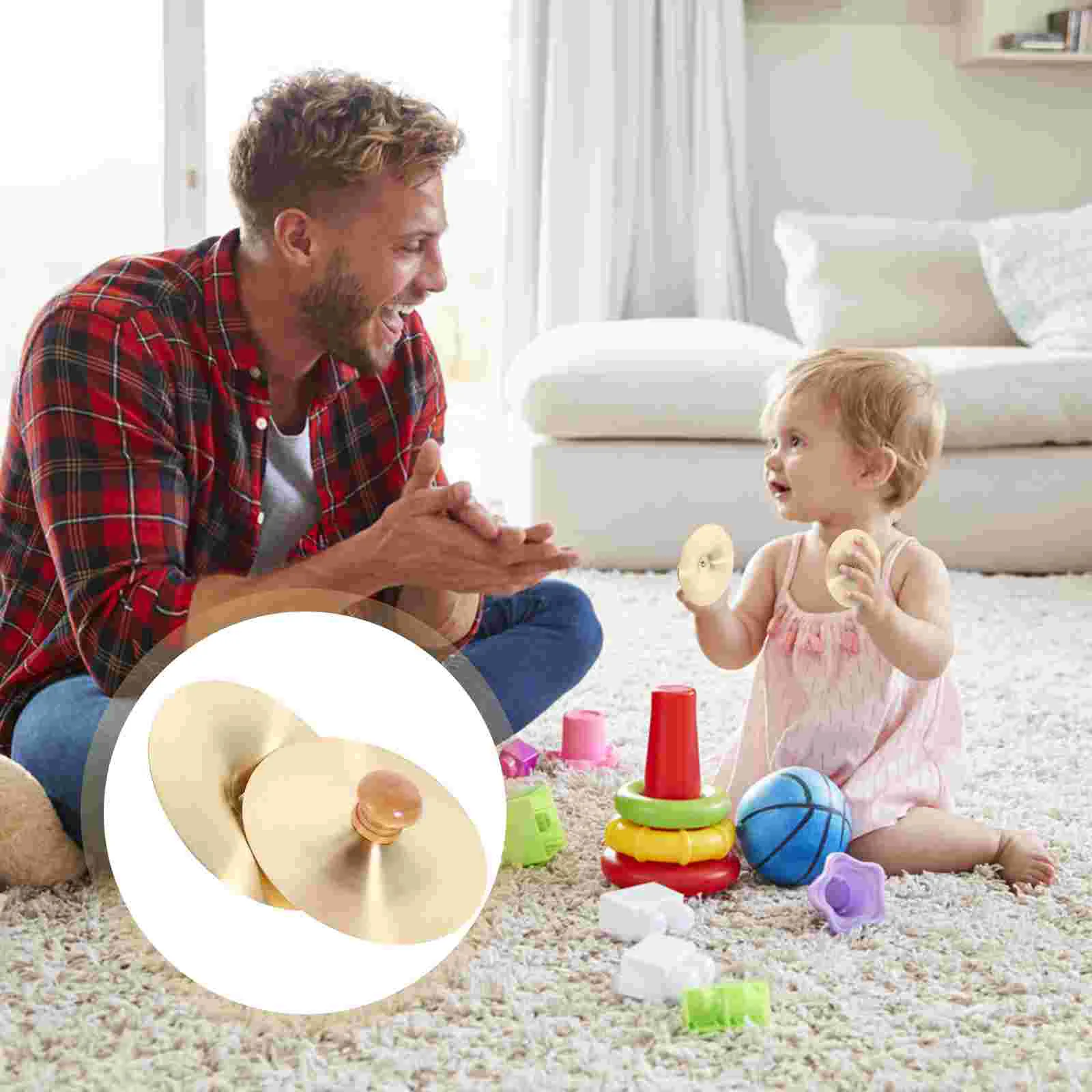 

2Pcs Copper Finger Cymbals Chic Musical Instrument for Dancer Ball Party