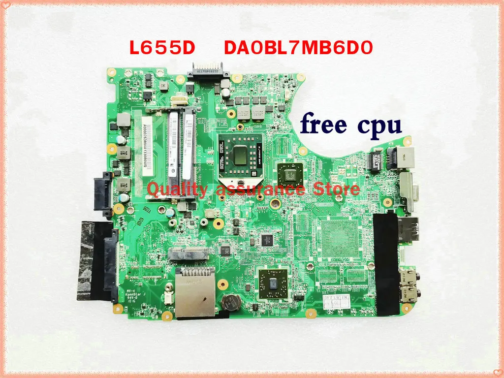 

Материнская плата DA0BL7MB6D0 для ноутбука Toshiba Satellite L650D L655D, материнская плата A000076380, 100% проб. ОК