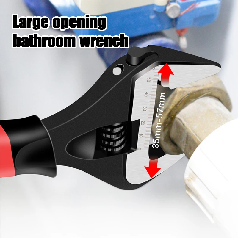 

6/8/10/12 inch adjustable wrench multi-function adjustable wrench universal wrench large open-ended wrench hand tool repair tool