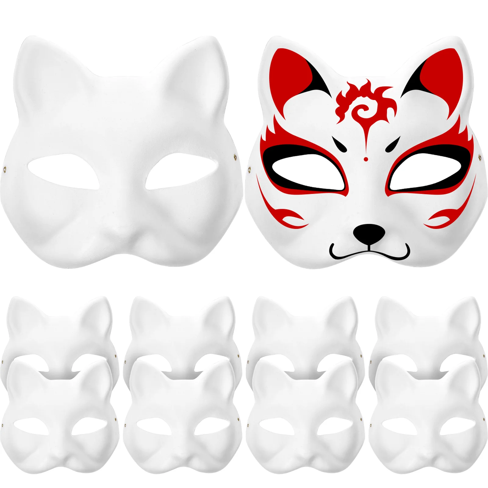 

Catblank Empty Animal White Facekid Women Woman Ears Adults Half Fox Adult