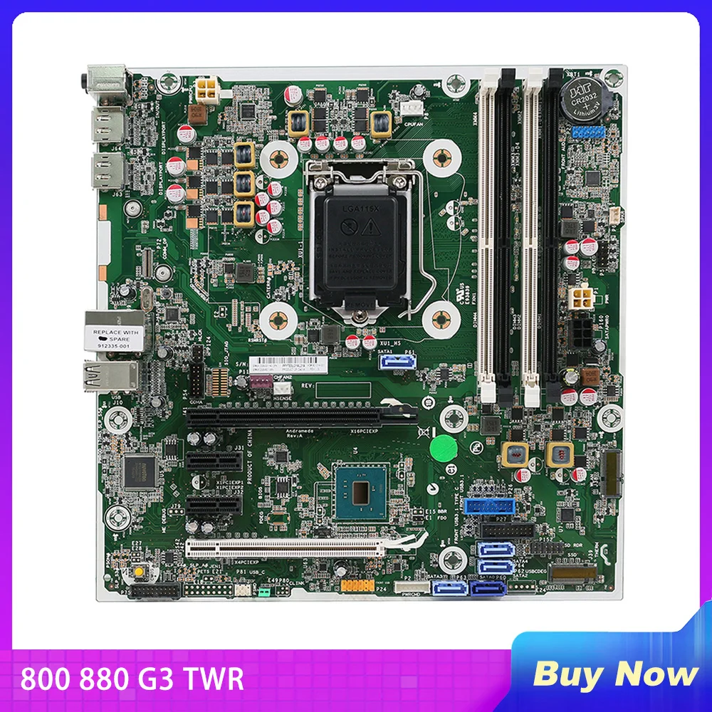 For HP 800 880 G3 TWR Desktop Motherboard 912335-001 901014-001 LGA1151 DDR4 Will Test Before Shipping