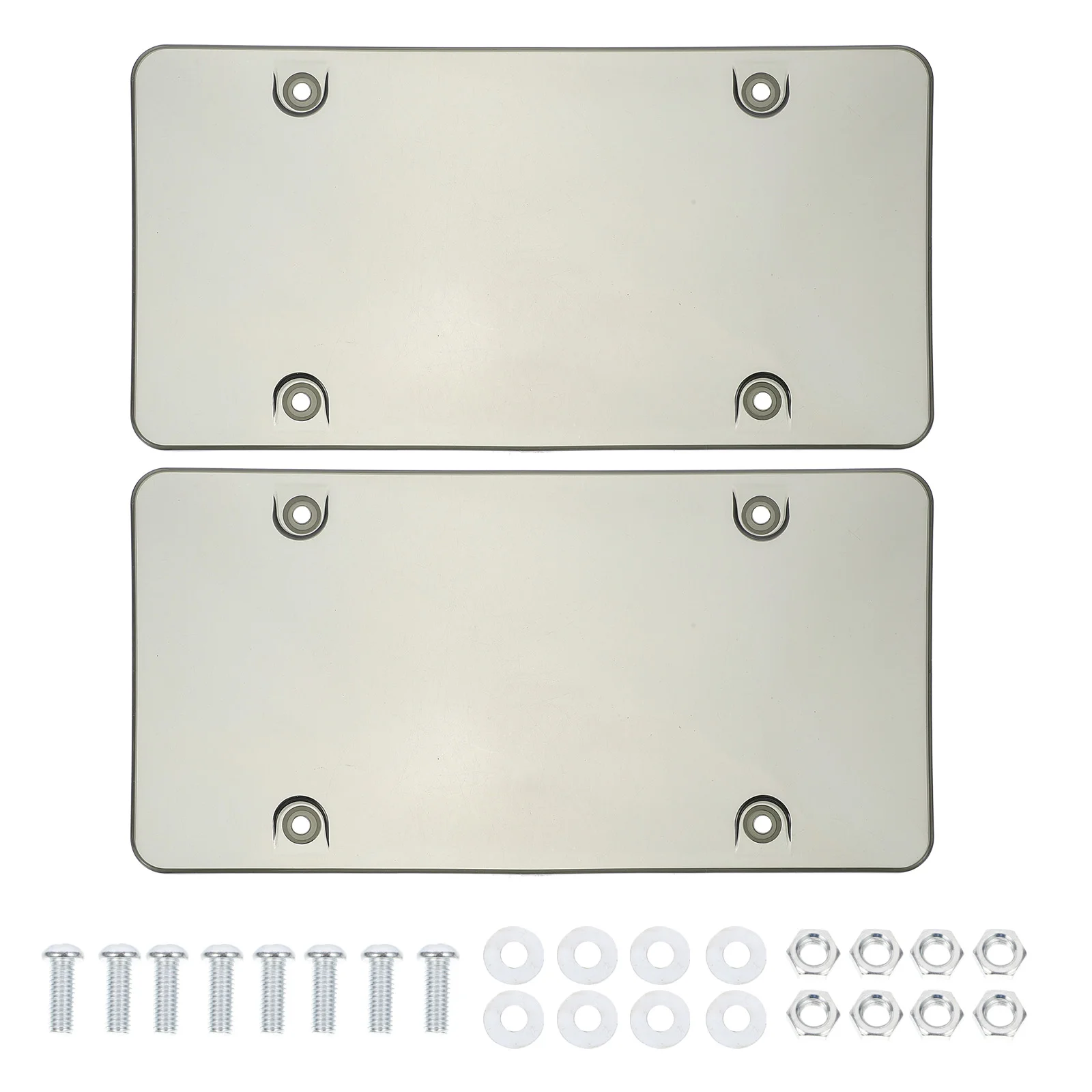 

2pcs Clear License Plate Cover Frame License Plate Frames Protector for US Standard Car License Plate Accessories Grey