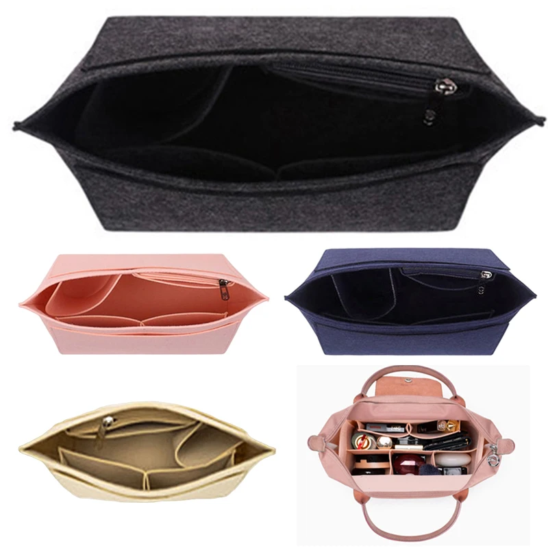 

Storage Cosmetic Support Bag Bag Insert Multi-Pocket Bag Purse Storage Liner Bags Make Handbag Felt Portable Travel Up