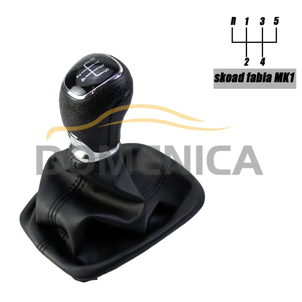

Автомобильные аксессуары для Skoda Fabia MK1 2000-2008, 5/6 скоростей, ручка рычага переключения передач с механической коробкой передач и чехлом багажника