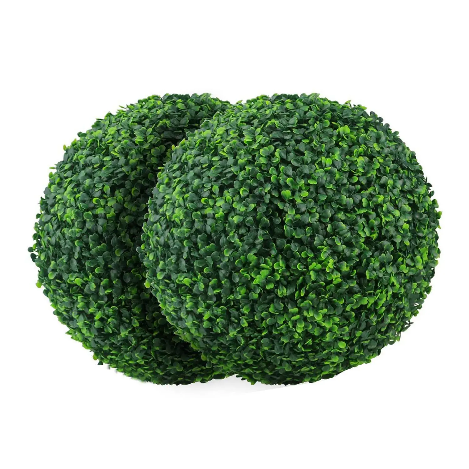

2 PCS 13.7 Inch Artificial Plant Topiary Ball Faux Boxwood Decorative Balls for Backyard,Balcony,Garden,Wedding DéCor
