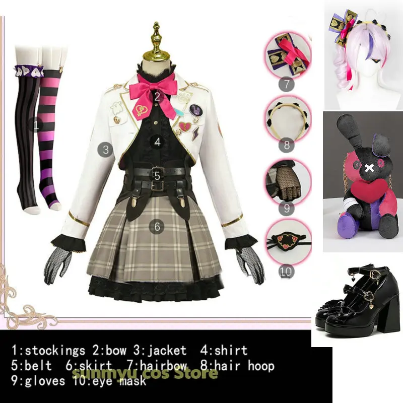 

Vtuber Maria Marionette Cosplay Costume NIJISANJI Vtuber Cosplay Maria Marionette Cosplay Costume Wig Shoes Halloween Girls