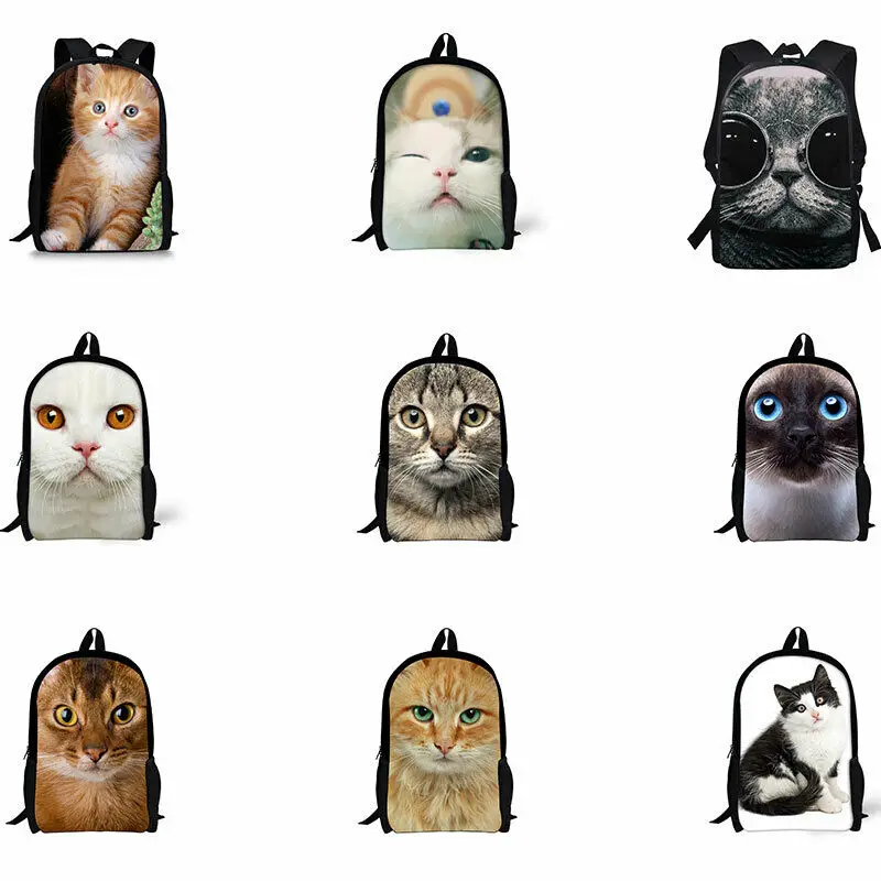 

Cat Cute Bookbags for Teen Girls Lightweight School Bookbag Rucksack Satchel
