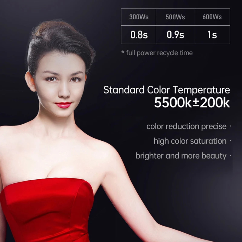 Фотовспышка JINBEI DMII-3 300Ws для студийной фотосъемки стробоскоп GN66 w Bowens Mount