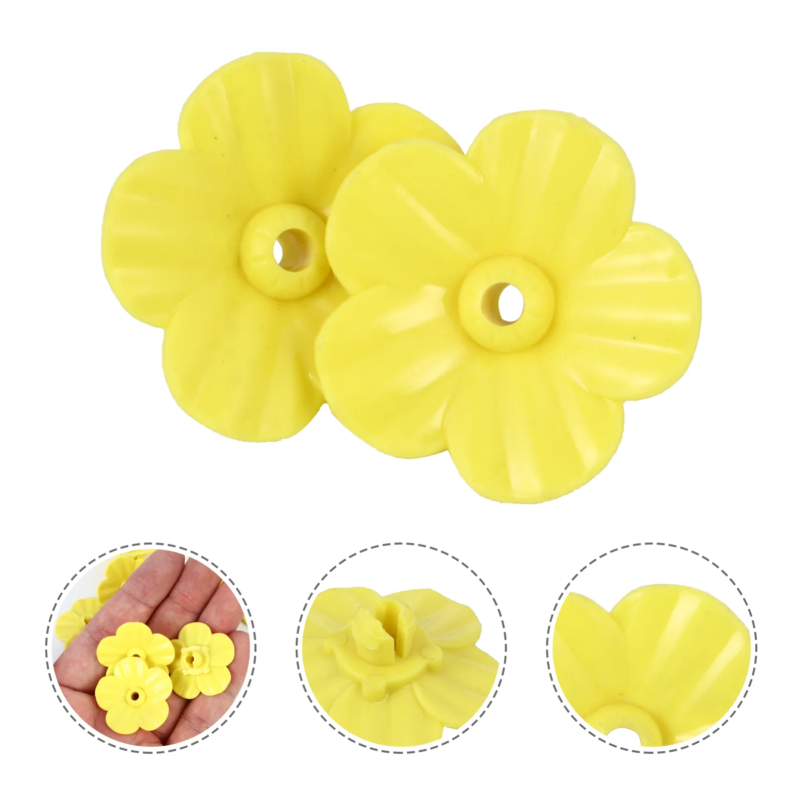 

12pcs Yellow Hummingbird Feeder Replacement Flower Plastic Flower for Feeder Use