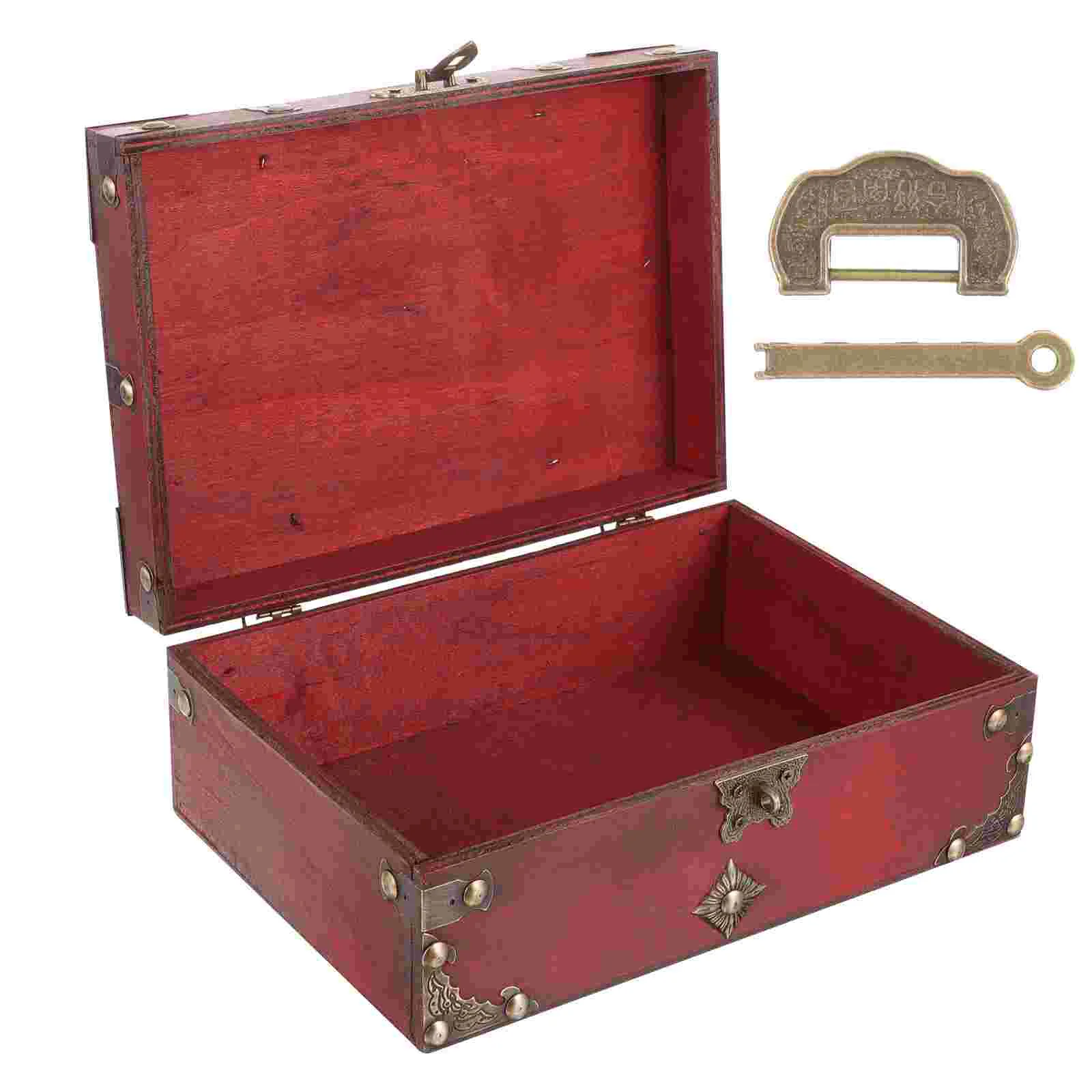 

Premium Portable Retro Wear-resistant Delicate Earring Storage Box Wooden Storage Box Jewelry Box for Gift Choice Table Decor