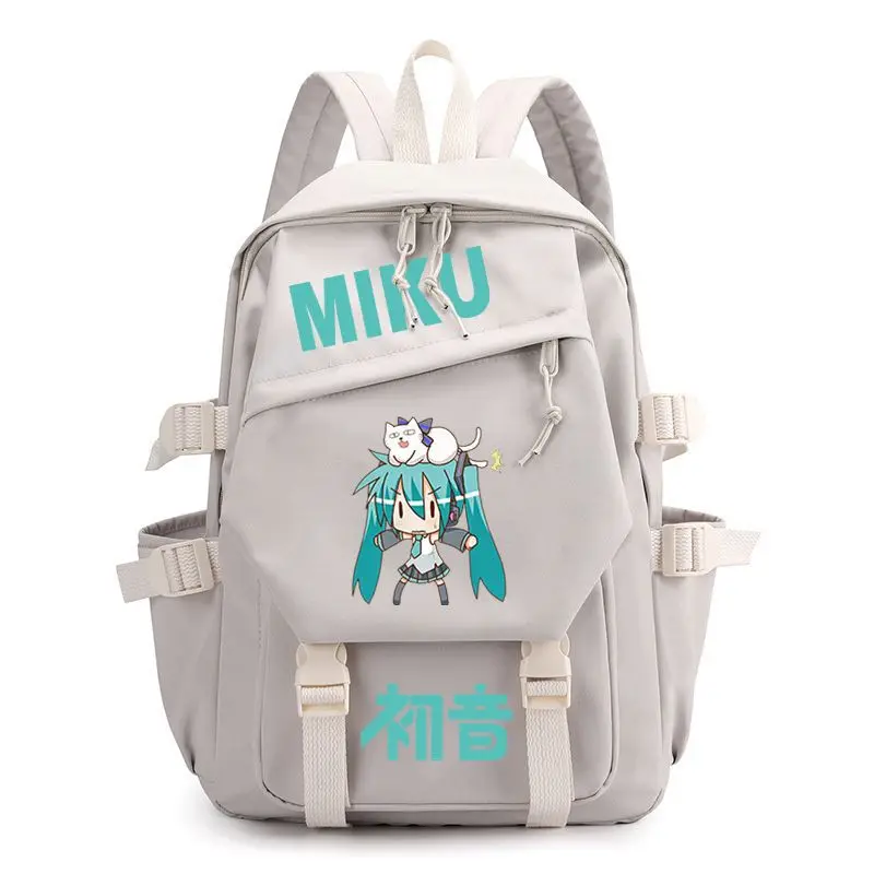 Фото Анимационный рюкзак с HD-принтом Hatsune Miku, портативный рюкзак с мультяшным рисунком, креативный мягкий рюкзак большой вместимости, сумка для хранения, подарок №2