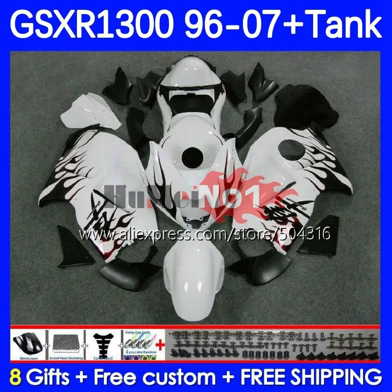 

Hayabusa For SUZUKI GSXR 1300 CC GSXR-1300 28No.13 GSXR1300 96 97 98 99 00 01 2002 2003 2004 2005 2006 2007 Fairing white glossy