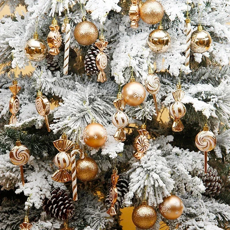 36 шт. рождественские шары украшения из конфетной трости перцовой мяты леденец