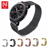 20mm 22mm magnetic stainless metal strap for samsung galaxy watch active 2 watch 3 45mm 42mm gear s3 watchband bracelet amazfit