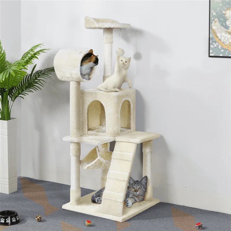

Tree & Condo Scratching Post Tower, Beige, 52.2 Hamster toys Guinea pig tunnel Hamster accessories Hamster Hamster tubes