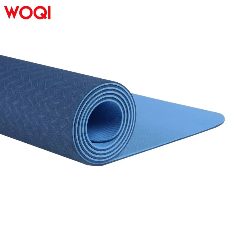 Фото YTYIN WOQI: Хит продаж! Нескользящий двухслойный экологичный коврик для йоги и пилатеса из TPE, 8 мм, с текстурированной нескользящей поверхностью №4