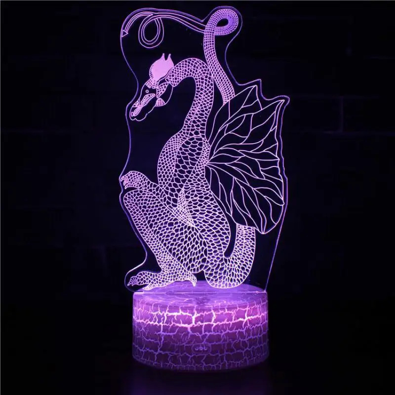 Тираннозавр Рекс Usb Led Light Новинка Luminaria 3d Powerbank Лампа Детская Комната Светодиодный