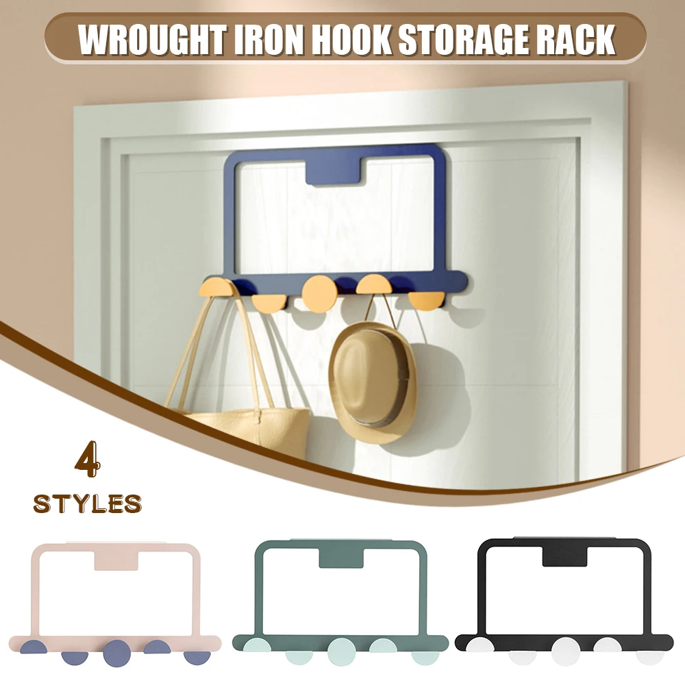 

Behind the Door Hook Hanger to Storage Clothes Bag for Bedroom Bathroom 2 Types of Reinforcement Space Saving Rack MAZI888