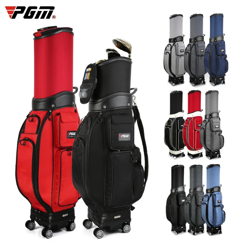 PGM Men's Golf Standard Bag Wheel Golf Caddy Cart Bag Outdoor Sport Cloth Shoes Club Bag Adult Golf Club Bag Carrier Accessories
