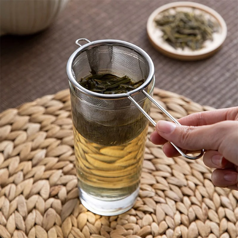 Сито для чая с ручкой многоразовое сито из мелкой сетки ручной фильтр кофейной