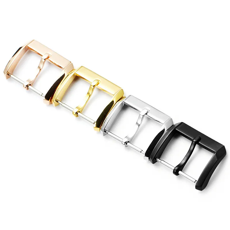 Wholesale 10PCS/Lot Stainless Steel Watch Buckle Watch Clasp 10mm 12mm 14mm 16mm 18mm 20mm 22mm 24mm 26mm Black Silver Gold New