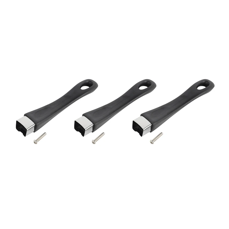 

Hot TTKK 3X Black Replacement Bakelite Handle For Pan Pot Cookware