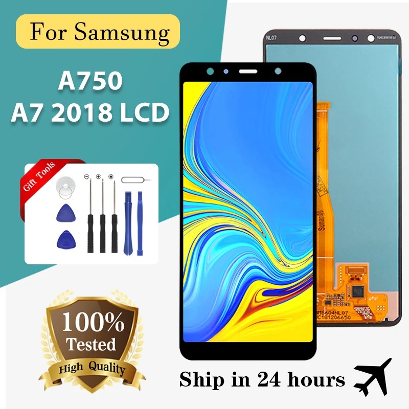 

Brand New A7 2018 Display For Samsung Galaxy A750 Lcd Touch Screen Digitizer A750F A750FN A750G Assembly Free Ship With Tools
