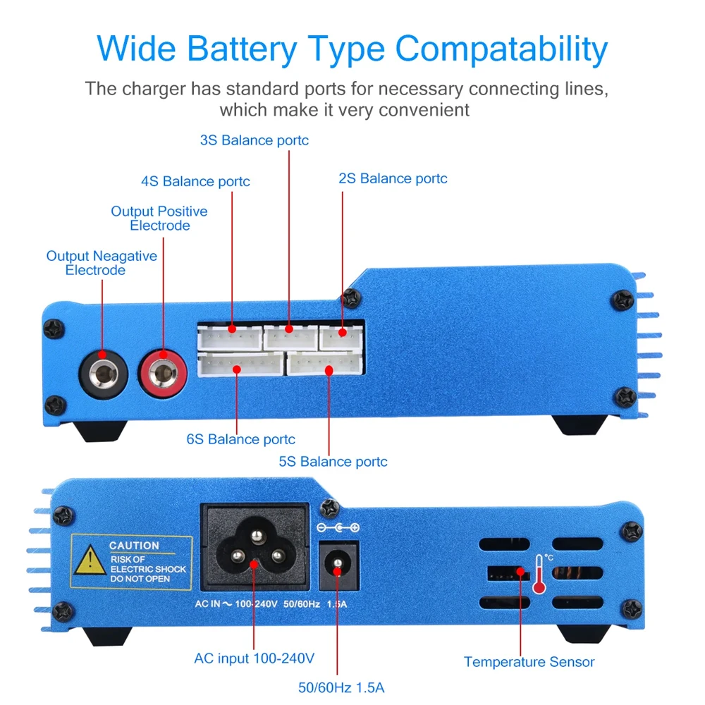 iMAX B6AC 80W 6A Lipo Lader Balancer Voor LiHV Nimh Nicd Life Li-Ion Pb Batterij Lcd-scherm 2S 3S 4S 5S 6S Ontlading