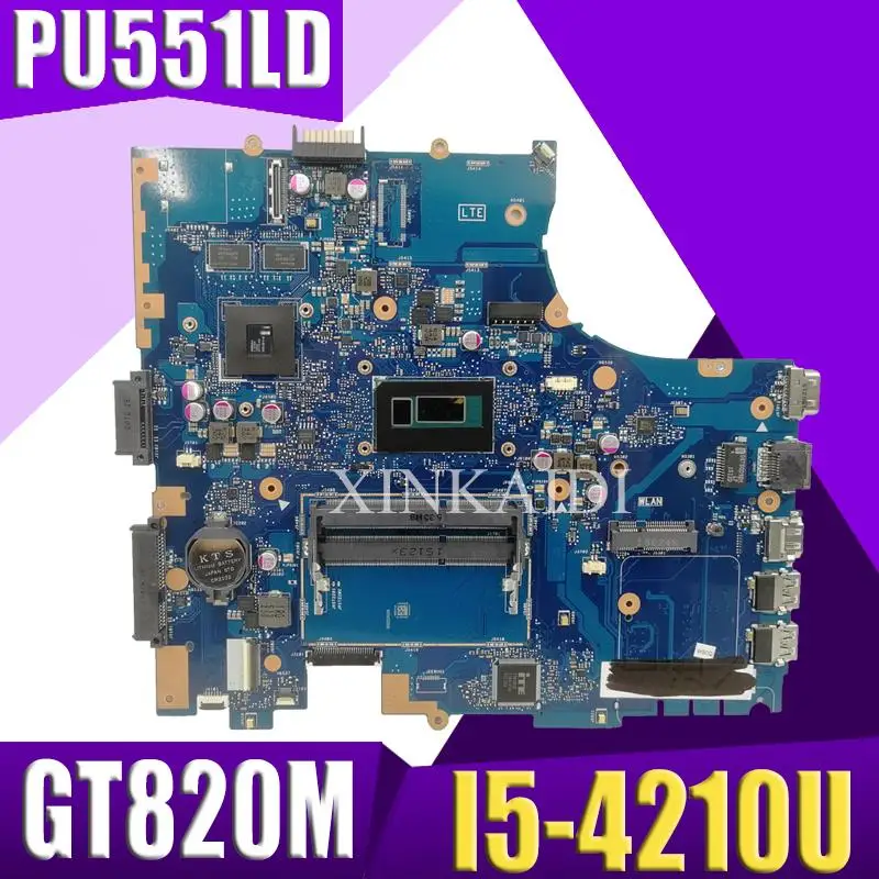

XinKaidi PU551LD PU551LA материнская плата для ноутбука ASUS PU551LD P551L PU551LA PRO551L протестированная оригинальная материнская плата I5-4210U GT820M