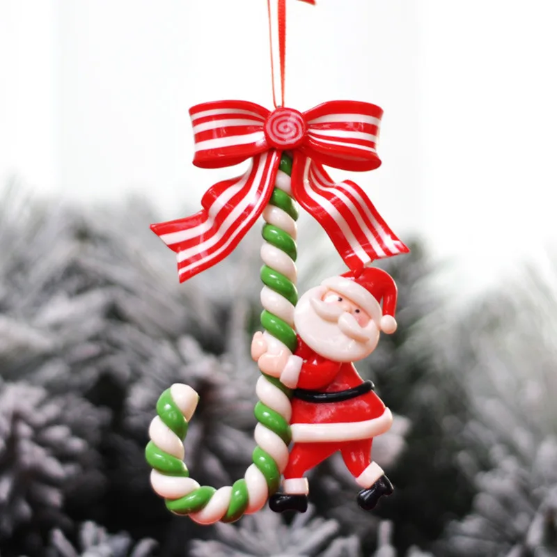 

Подвеска на рождественскую елку, Санта-Клаус, искусственная кукла-трость, подвеска на новогодвечерние, Декор, подвески, рождественские украшения