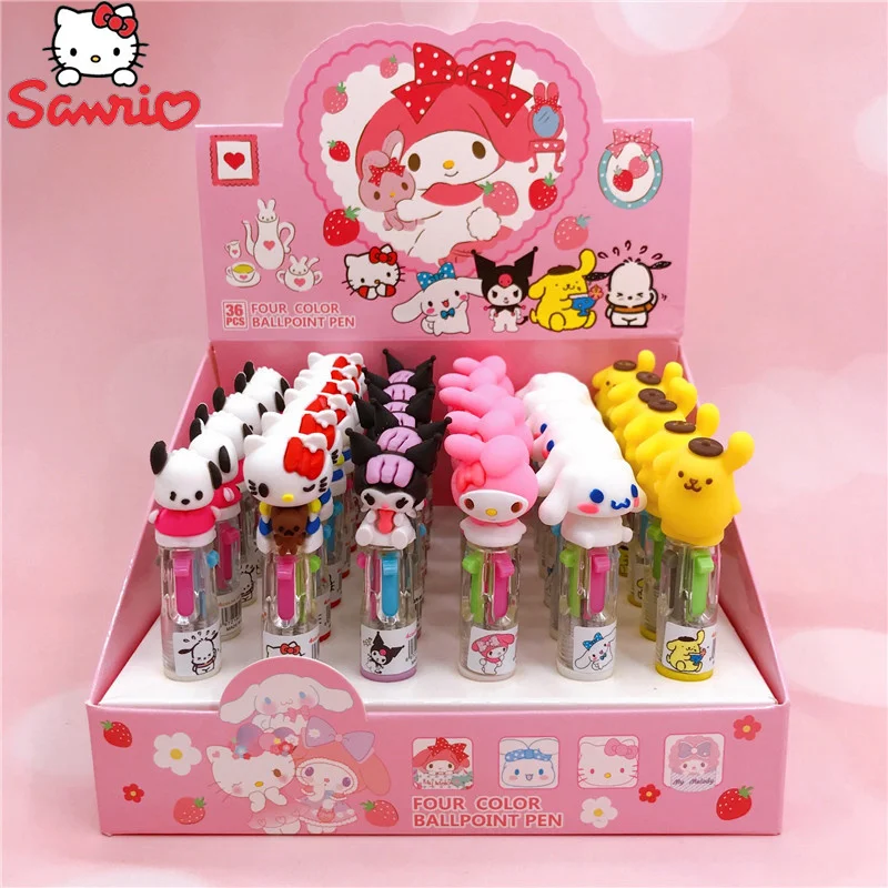 

36 шт./коробка, шариковая ручка Sanrio, 4 цвета