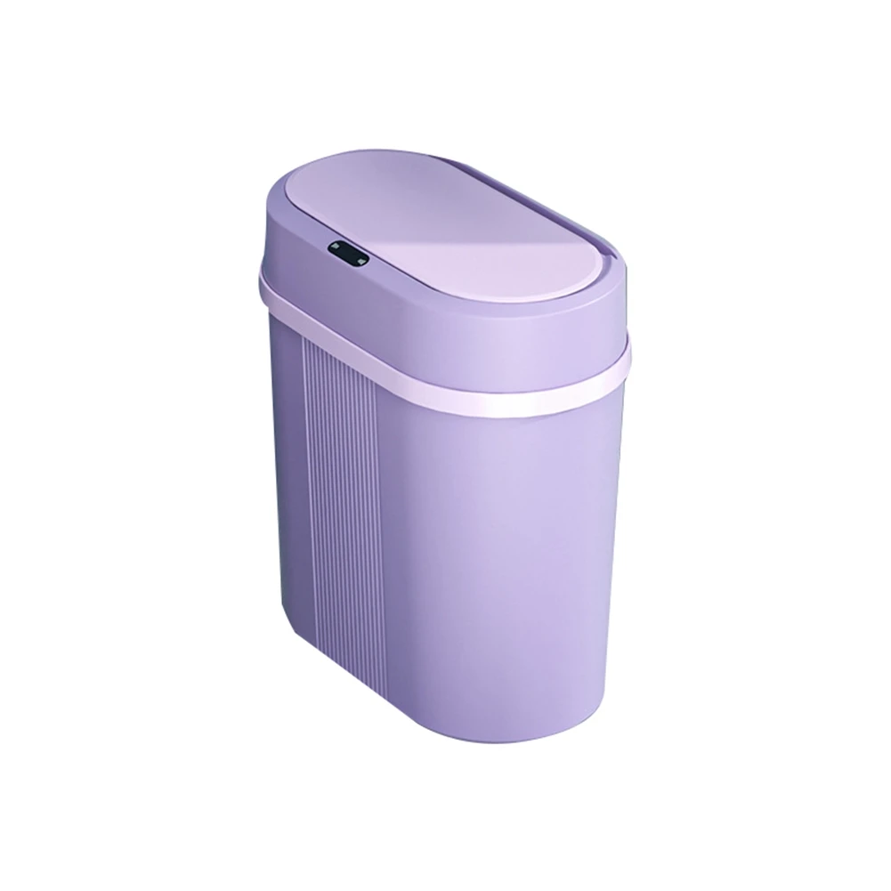 

Smart Sensor Trash Can Electronic Automatic Garbage Bin Waterproof Bathroom Kitchen Dustbin Intelligent Waste Bin Purple