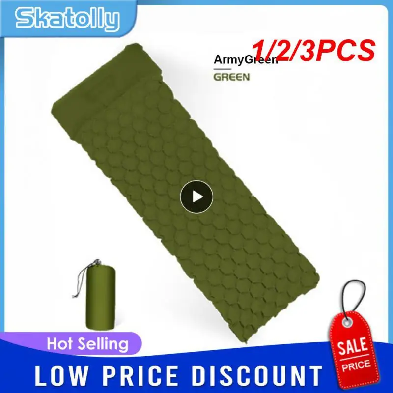 

1/2/3PCS Outdoor Camping Sleeping Pad Folding Sleep Mat Beach Inflat Mattress with Pillows Ultralight Air Mat Travel Hiking New