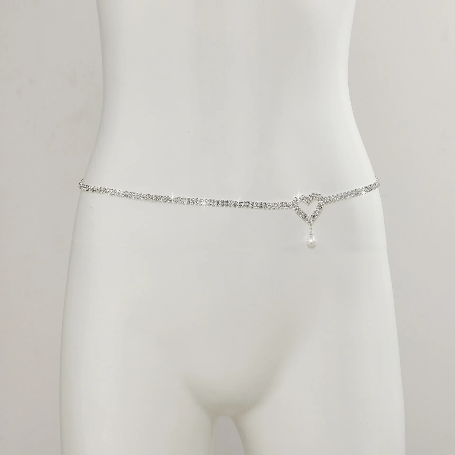 Элегантная простая поясная цепочка с бриллиантами летняя пляжная для отдыха