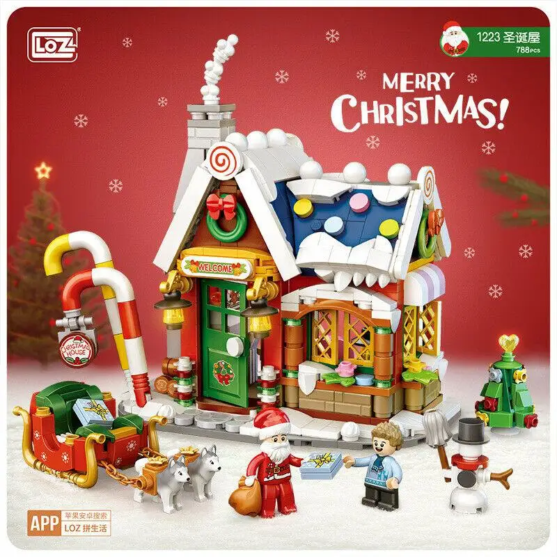 loz 1223 1224 1054 mini blocks kids building bricks boys toys diy puzzle christmas coffee candy house girls holiday gift free global shipping
