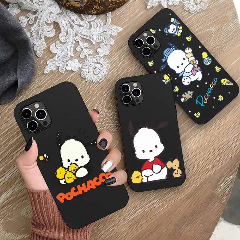 

Cartoon Dog Pochacco Phone Case for iphone 13 12 11 Pro Mini XS MAX 8 7 Plus X SE 2020 XR Silicone Soft cover