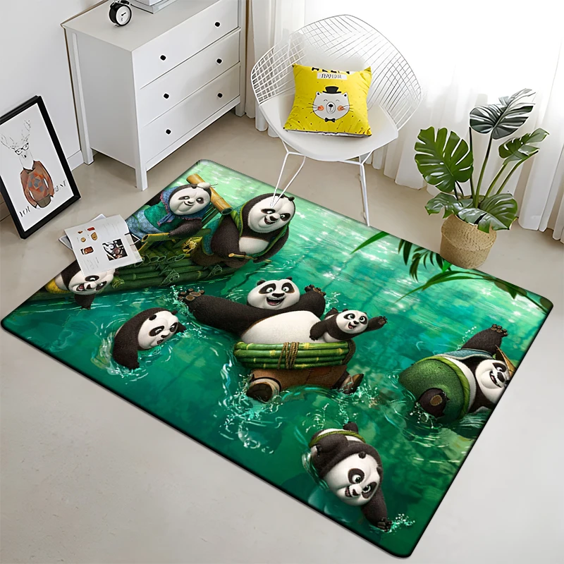 

3D Printing Panda Printed Carpet for Living Room Rugs Camping stranger things Picnic Mats Anti-Slip E-sports Rug Yoga Mat