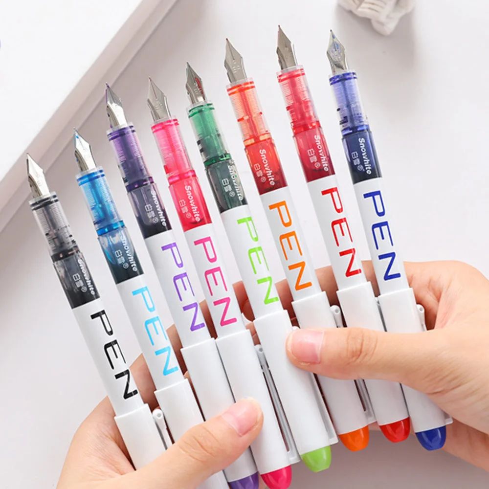 

Pretty Stationery Fountain Pen High Capacity Ink Quality School Supplies Multi-color Options Elegant Pens Перьевая Ручки Canetas