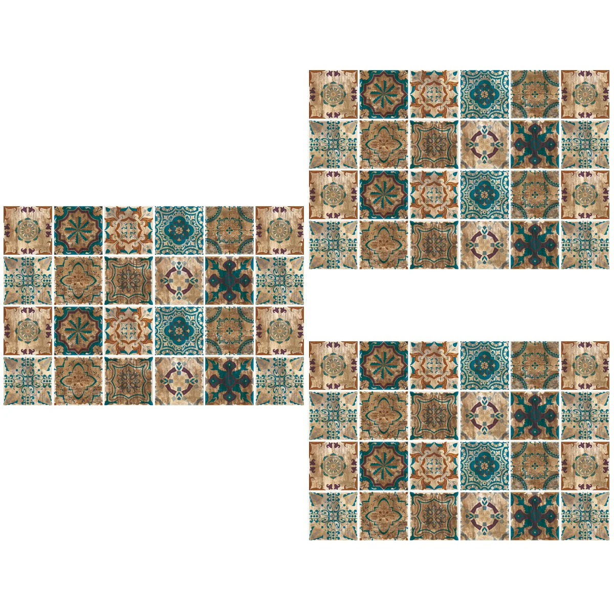

72 pcs Removable Wallpaper Furniture Stickers Cabinet Stickers Wall Decals