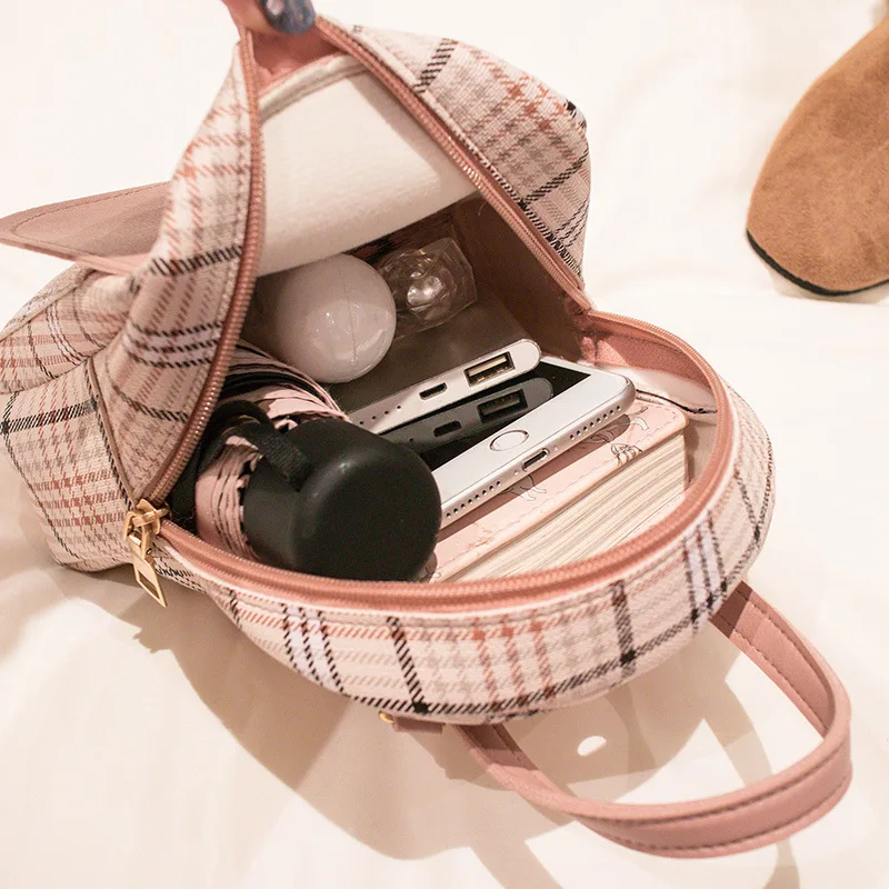 

Teenage Girl Backpack 2023 Style Bag Female Plaid Mini Shoulder For Trendy Purse Korean Women Crossbody New Phone