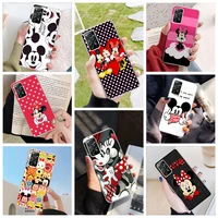 disney mickey and minnie mouse phone case for redmi note 6 7 8 9 10 11 s pro max t cartoon cute transparent silicone cover