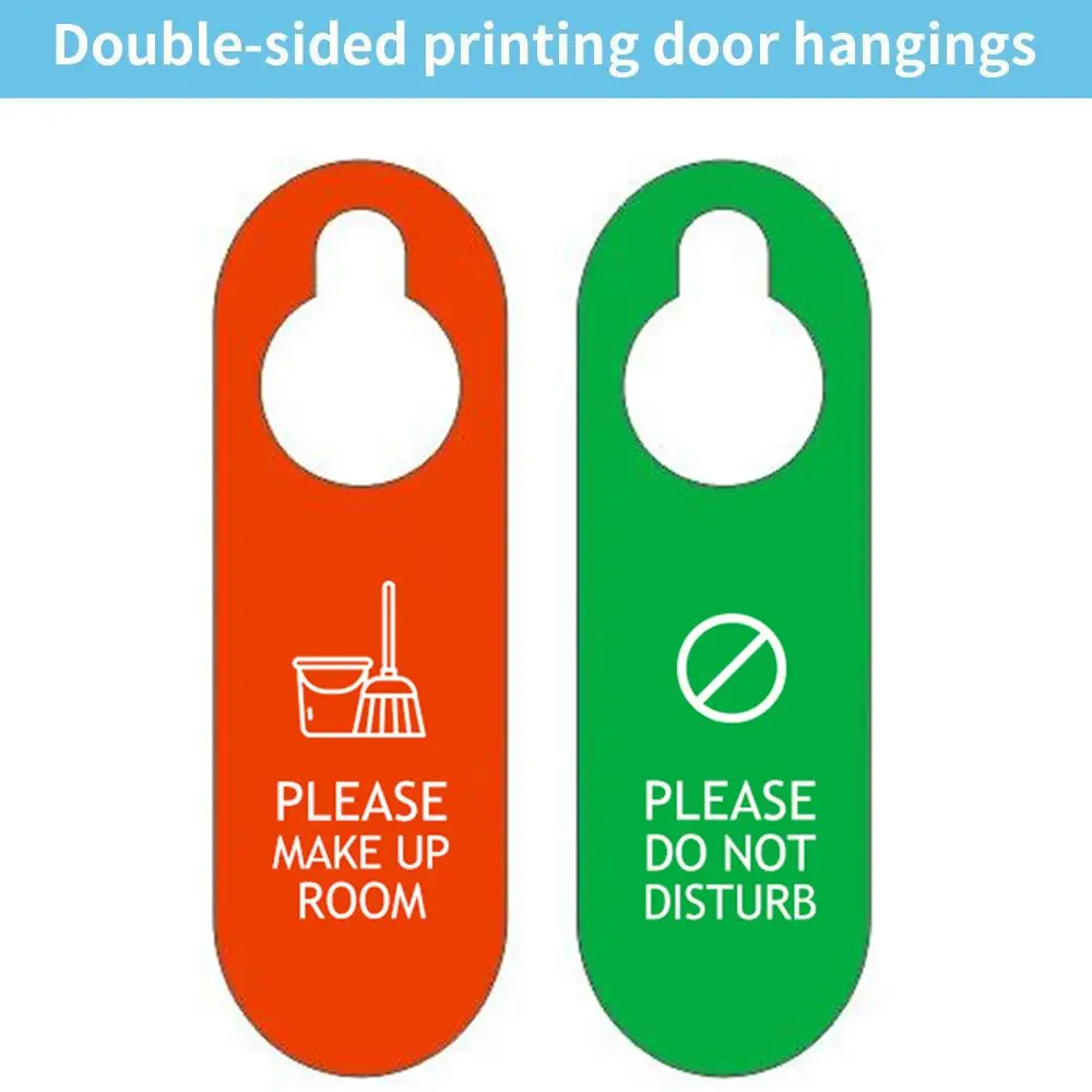 

Double-sided Make up Room Tips Tag Cleaning Label Do Not Disturb Signs Door Hanger Tags Door Knobs Hanger Pendant