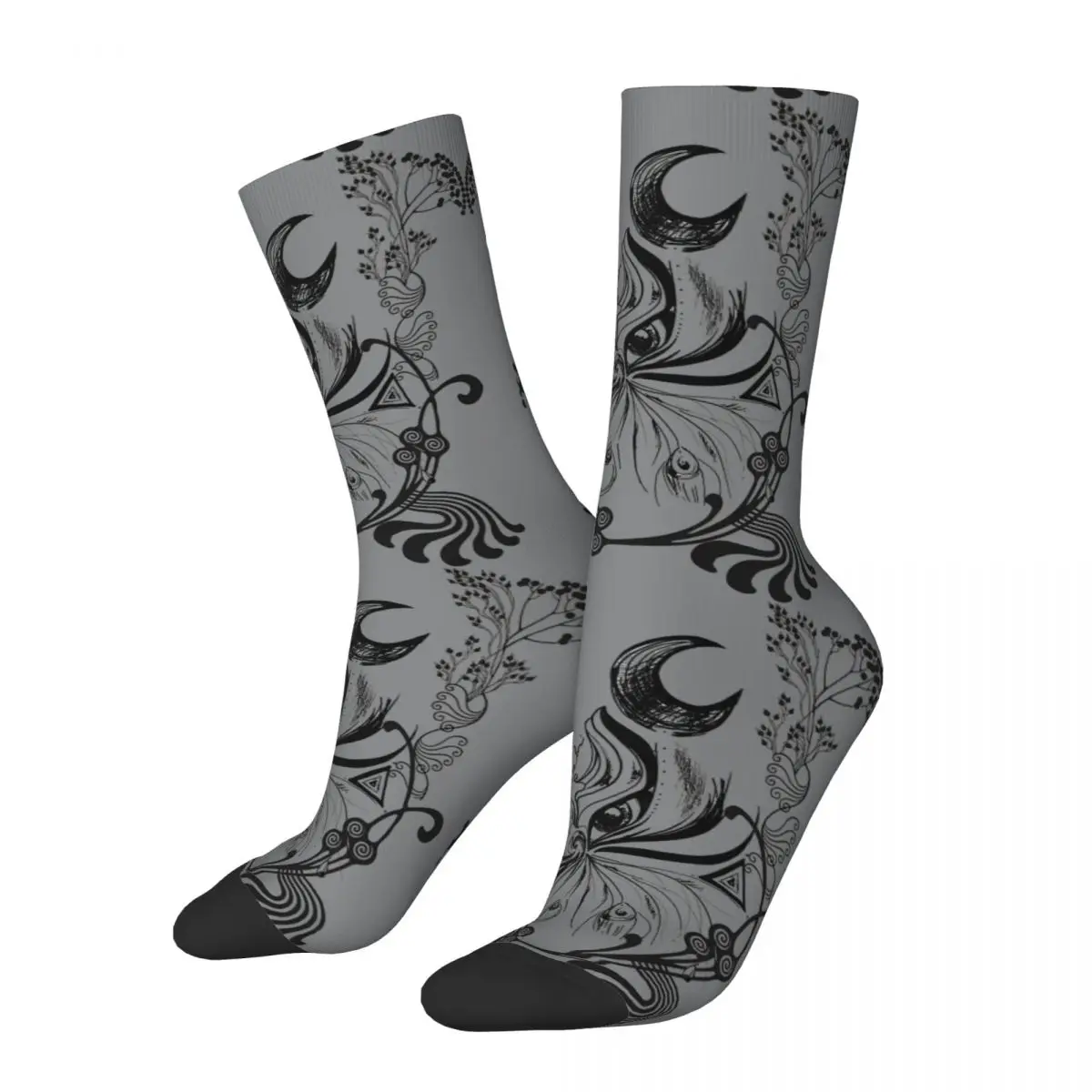 

Hip Hop Vintage Eye Of Selene Art Nouveau Crazy Men's Compression Socks Unisex Greek Mythology Ares Ancient Folklore Crew Sock
