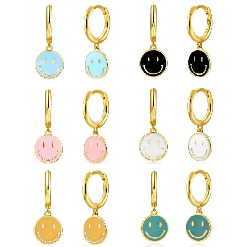 

Wholesale Evil Eye Blue Clear Zircon Piercing 8mm Drop Earrings for Women Jewelry 2023 TrendFashion INS Ear Jewelry Pendientes