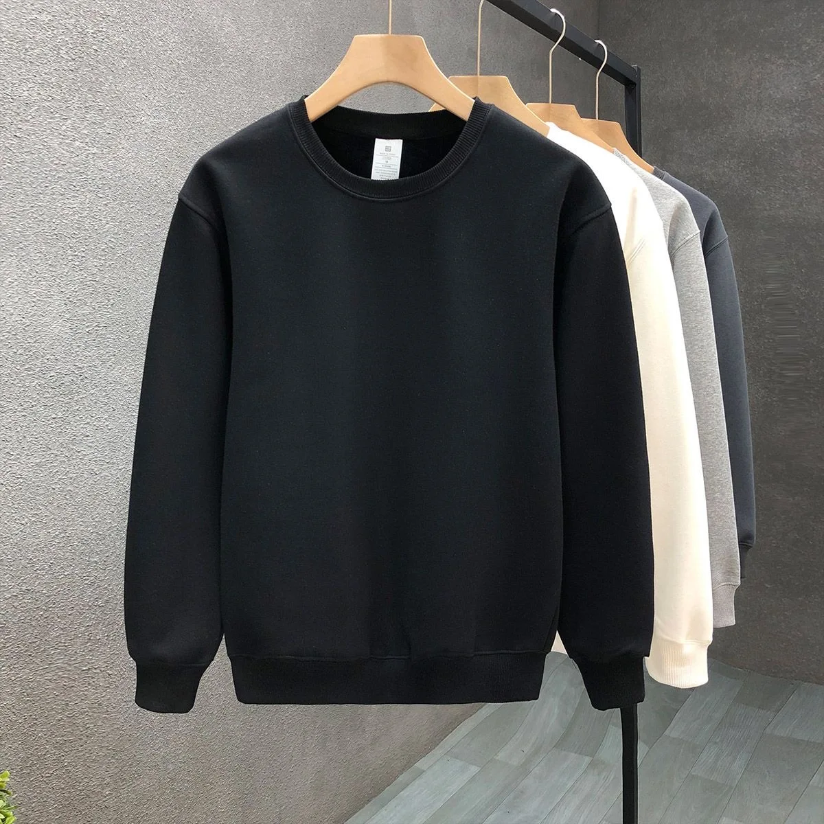 

BMwei02 Spring Autumn New Cotton Sweater Men Women Round Neck Loose Sweater Top