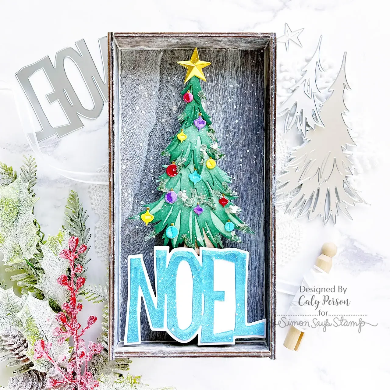 Новинка 2023 года рождественская отделка дерева цветная дерево металлические