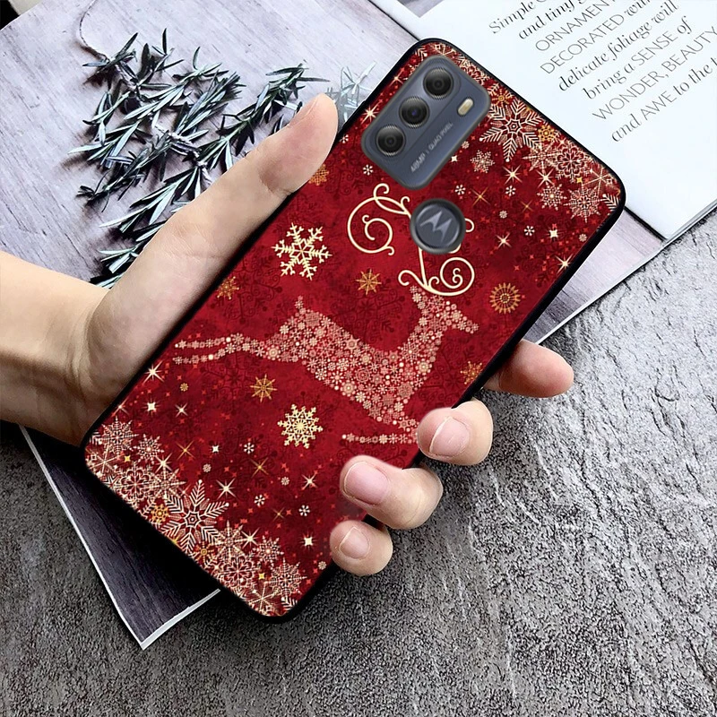 Милый Рождественский телефон с оленем для Moto E32 E32S E20 E40 E7 Plus Edge 40 30 Ultra Neo 20 lite G13 G9Plus