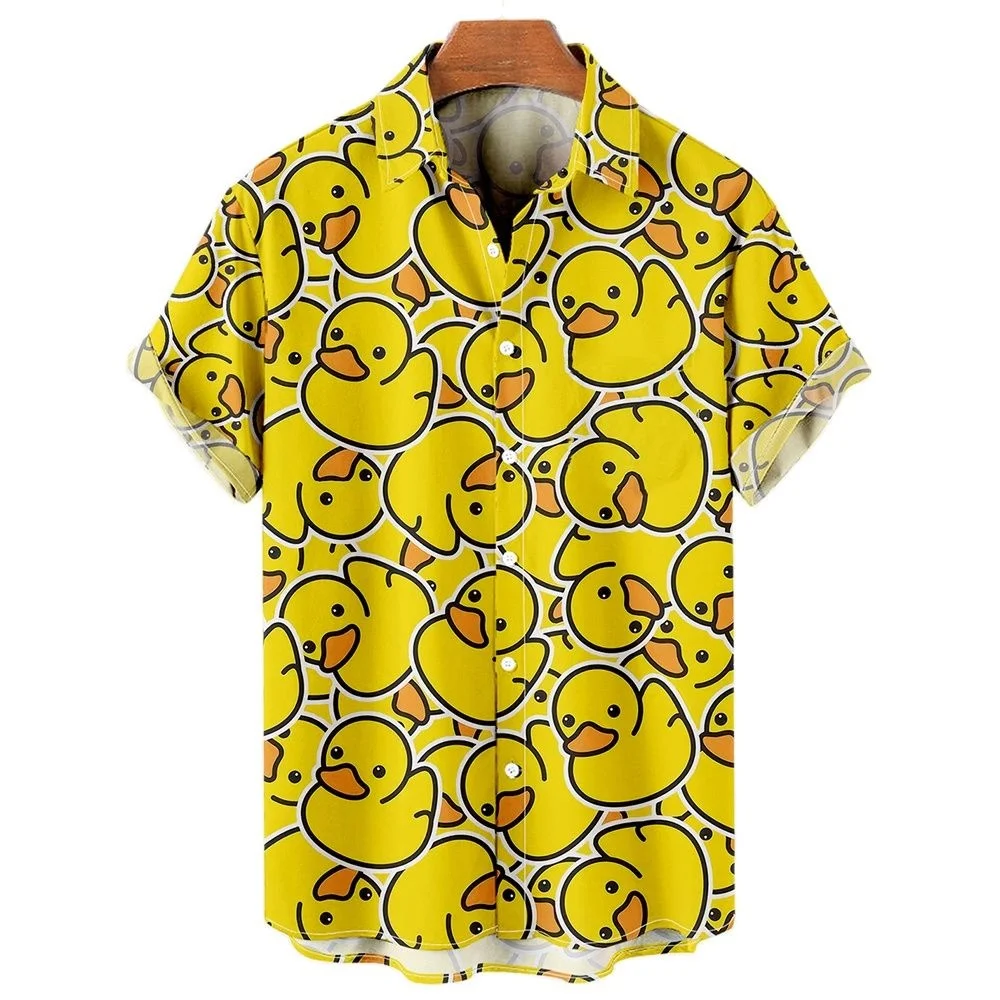 

New Style Creative 3d Diital Kawaii Print Oversized awaiian Sirts Sort Sleeve Men Women Sirts